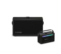 Pure Classic Aura - Der tragbare Bluetooth-Lautsprecher mit Hintergrundlicht, Schwarz