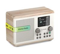 Pure Classic H4 Radio da Cucina Digitale (DAB+/FM, Bluetooth, USB, AUX, Timer da Cucina, Sveglia), Cotone Bianco/Quercia