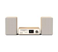 Pure Classic Stereo HiFi Music System (100W Internet Radio, Cotone White / Oak