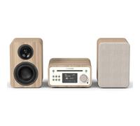 Pure Classic Stereo Mini - Das charmante Micro-Stereo-System, Baumwoll-Weiß/Eiche