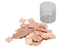 Pure Copper Heatsink 100Pcs | 401W / MK High Thermal Conductivity for GPU/CPU/Memory | No Burr Red Copper Plate Cooler with Storage Box (20 * 20 * 1.0MM)