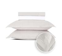 Pure Cotton Biancheria da letto, 4 pezzi, per 2 - 100% percalle di cotone, densità 200, 122 g/m², Oeko-TEX, 1 lenzuolo da 240 x 300 cm, lenzuolo con angoli 160 x 200 x 30 cm, 2 federe da 63 x 63 cm