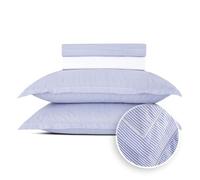 Pure Cotton Biancheria da letto, 4 pezzi, per 2 - 100% percalle di cotone - densità 200 fili, 122 g/m², Oeko-TEX, lenzuolo da 230 x 290 cm, lenzuolo con angoli 180 x 200 x 30 cm, 2 federe 50 x 80 cm