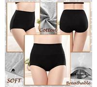 Pure Cotton Briefs Vita Alta Con Controllo Pancia Anti Perdita Slip Donna 3 Pack