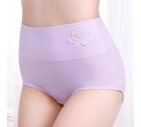 Pure Cotton Briefs Vita Alta Con Controllo Pancia Anti Perdita Slip Donna 3 Pack