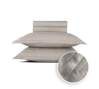 Pure Cotton Set di biancheria da letto da 5 pezzi, per 2 persone, 100% raso di cotone, 200 fili, 120 g/m², Oeko-TEX, lenzuolo da 240 x 300 cm, 2 lenzuoli con angoli 90 x 200 x 30 cm, 2 federe da 50 x