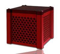 Pure Cube Water Trough Filter,Water Filter for Horses,Carbon Water Filter for Stock Tank,Removes Yellow Water and Fishy Odor (Red)