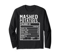 Purè di Patate Fatti nutrizionali Divertente Ringraziamento Maglia a Manica