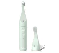 Pure Enrichment PureBaby - Spazzolino elettrico per neonati e bambini, impermeabile, con setole in silicone e setole in silicone, vibrazione sonora e timer, età 6-3 anni, colore: verde salvia