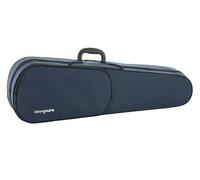 PURE GEWA Custodia per violino blu scuro/Velluto grigio chiaro con tasca per spartiti e cinghie per zaino 1/8