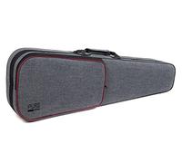GEWA Astuccio sagomato per violino CVF G 02 – 1/4 – grigio/viola con cinghie per zaino e maniglia