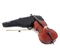 PURE GEWA Set violoncello EW Set in ebano - Violoncello 1/4, Set pronto per suonare, in orsa per violoncello, arco, colofonia, cordiera con regolatori di precisione, puntale