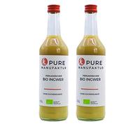 Pure Ginger Zenzero Biologico Peruviano di Alta Qualità Senza Zucchero e Additivi Artificiali (Zenzero Naturale)(2X500ml)