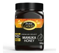 Pure Gold Miele di Manuka MGO 525+ - Invasettato e sigillato in Nuova Zelanda - Manuka Honey Premium Certificato - Puro Miele di Manuka - 500g
