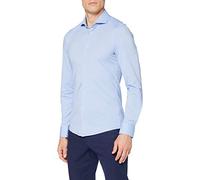 pure h. tico Pure 4035-21750-Camicia Funzionale a Maniche Lunghe Camicia, Tinta Unita Blu Medio, 41 Uomo