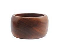 Pure Hands Stalwart Tropicalia - Bracciale rigido fatto a mano in legno di Sisso con grani naturali, cera d'api color miele lucido per finitura satinata liscia