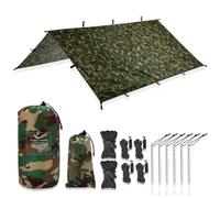 PURE HANG Telone per amaca e campeggio, 3x3 cm, impermeabile, con occhielli, da spiaggia, leggero, protezione solare UV, antipioggia