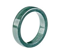 Pure Jade Ring (Taglia 4-12)- Anello di Giada del Ghiaccio Blu per Donne Uomini Naturaljade Gioielli Regalo Flat Jade Band Ring