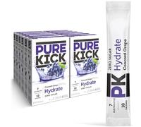PURE KICK Hydration Singles to Go Drink Mix, Concord Grape, include 12 scatole con 6 pacchetti in ogni scatola, 72 pacchetti totali