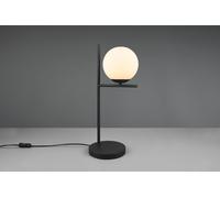 PURE LAMPADA DA TAVOLO METALLO COLORE NERO CON SFERA BIANCA H. 52CM