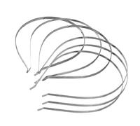 Pure Metal Diy - 6 accessori per capelli da donna, in tinta unita, stile argento e per tutti i giorni
