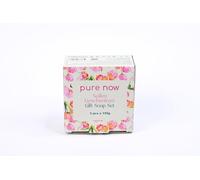Pure Now Set regalo per saponi naturali, 3 x 150 g, con orchidee, gelsomino, lavanda vegana