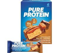 Pure Protein Barrette ad Alto Contenuto Proteico, Snack Senza Glutine e a Basso Contenuto di Zuccheri, Supporto all’Allenamento, Cioccolato e Caramello Salato, 6 Barrette (50 g ciascuna)