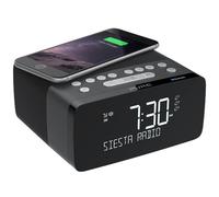 Pure - Siesta Charge Radiosveglia DAB+ /FM Bluetooth USB Funzione Ricarica Smartphone Wireless Display CrystalVue+ Colore Nero