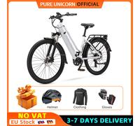 PURE UNICORN U8 500W Mid Drive Ebike 27.5 pollici 35 km/h Sensore di coppia Bici elettrica 48V 14Ah Samsung Batteria Bicicletta da strada per le donne 48V 500W 14Ah