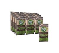 Pure Via® Cioccolato Fondente alle Nocciole, Senza Zucchero Aggiunto, 100% Ingredienti di Origine Naturale, Con Eritritolo e Stevia, Senza Glutine, Senza Lattosio, Senza Maltitolo, Multipack 12x75g