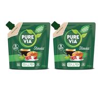 Pure Via - Doypack Polvere Cristallizzata - Stevia - Zero Zucchero - 250 g - Confezione da 2