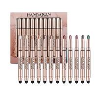 Pure Vie Matitone Ombretto Glitter Occhi in Crema, 12PCS Matita Ombretti Occhi Marrone Waterproof Lunga Durata Matte Shimmer Eyeshadow illuminante Contouring Stick Crayon Trucci per Ragazza Donna