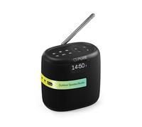 Pure Woodland - Mini altoparlante esterno con radio Bluetooth e DAB+/FM (impermeabile IP67, resistente, portatile, batteria da 17 ore, perfetto per giardino e campeggio), colore: Nero