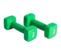 Pure2Improve - Set Manubri 2x2 Kg In Neoprene Verdi