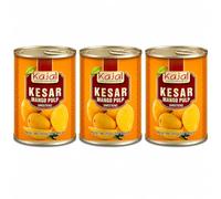Purea di Mango Kesar Fruit Pulp 3 x 850 g | 94% Mango Kesar | Polpa di Frutta dall India | Ideale per Lassi, Frullati, Dessert, Gelato & Curry | Purea di Fruttata | Vegetariana met Kajal Sticker