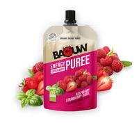 Purea energetica bio Baouw - Lampone, fragola, basilico