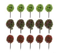 PureBowlic 30Pcs 1:100 Scala Modello di Fiori Alberi Per N Scale Train Layout, Misto Colore Plastica Scenario Paesaggio Accessori Con Rosso Giallo Viola Fiori Per Giardino Diorama
