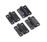 PureBowlic 4 cerniere regolabili in lega di zinco con arresto di posizione a 360°, per porte di mobili e attrezzature industriali (36 x 28 mm, nero)