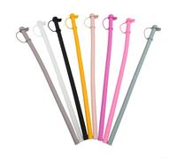 PureBowlic 8 cannucce riutilizzabili in silicone da 31 cm, cannucce lunghe da ritagliare per bicchieri, morbide e flessibili senza BPA, set con 8 colori vivaci