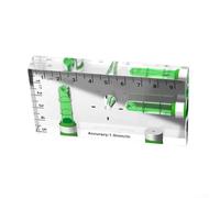 PureBowlic Acrilico per mini righello di livello per forte magnete, strumento di precisione a 3 fiale per misurazione 45 °/orizzontale/verticale, piccolo livello domestico trasparente per progetti fai