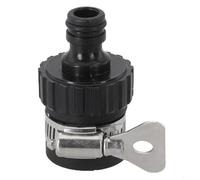 PureBowlic Adattatore per rubinetto, connettore per rubinetto a doppio scopo per tubo da giardino e autolavaggio, giunto multifunzione in ABS per rubinetti filettati da 3/4" e 1/2" lisci (15-21 mm