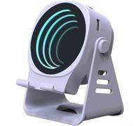PureBowlic Altoparlante a induzione wireless con luci LED RGB, BT5.3 portatile per mini altoparlante, supporto per ph, suono HD per feste da scrivania, 800 mAh per batteria (viola)