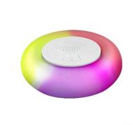 PureBowlic Altoparlante galleggiante a LED per piscina, compatibile con Bluetooth, impermeabile, in ABS, luce musicale wireless con ambiente colorato per illuminazione per feste all'aperto, bagno