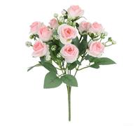 PureBowlic Bouquet di seta artificiale realistico: fiori artificiali di alta qualità per decorazioni, matrimoni ed eventi, allergie, piante finte per interni, facile da pulire, bellezza duratura (30 x