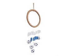 PureBowlic Campana a per vento Calcio Mare 36cm Decorativa Campana a per | Design unico, mare e pallone calcio, suono melodioso, 36cm, per patio e balcone(Blue)