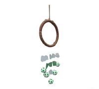 PureBowlic Campana a per vento Calcio Mare 36cm Decorativa Campana a per | Design unico, mare e pallone calcio, suono melodioso, 36cm, per patio e balcone(Green)