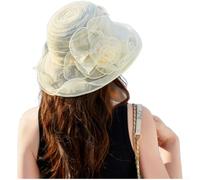 PureBowlic Cappello da pescatore con stampa floreale retrò in poliestere | Tessuto a rete trasparente, leggero e traspirante, comfort per tutto il giorno, essenziale per l'estate, schermatura UV