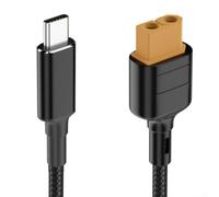 PureBowlic Cavo di ricarica da USB C a Xt60 da 100 W per Tool-kitrc M7 M6 M6D M8S, veloce PD nylon solare per cavo adattatore batteria, 50 cm 100 cm opzione nero (50 cm)