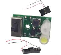 PureBowlic Circuito di luce solare da 1,2 V per pannello e scatola da 2 V, per interruttore a levetta per LED bianco o colorato, modulo compatto fai da te per luci stringa da parete per vaso prato
