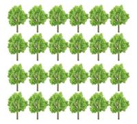 PureBowlic Confezione da 20 alberi modello in scala HO 4 cm paesaggio paesaggio in plastica per layout ferroviari ferroviari, accessori per edifici diorama parco, simulazione fatta a mano verde per